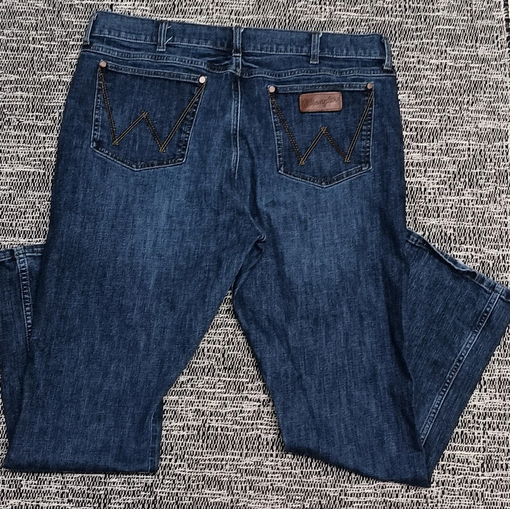 Wrangler Retro Slimboot Leather Patch Men's Jeans 40